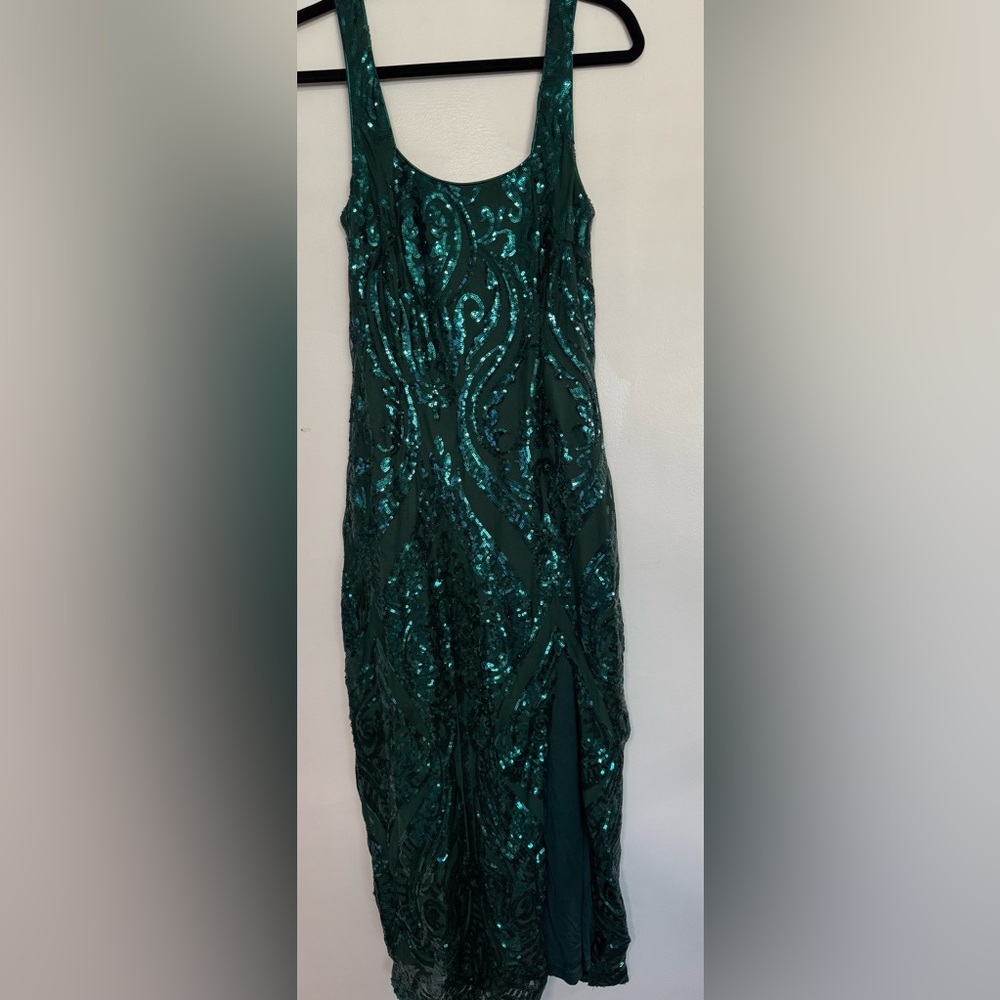Lulu's Teal Sequin Dress